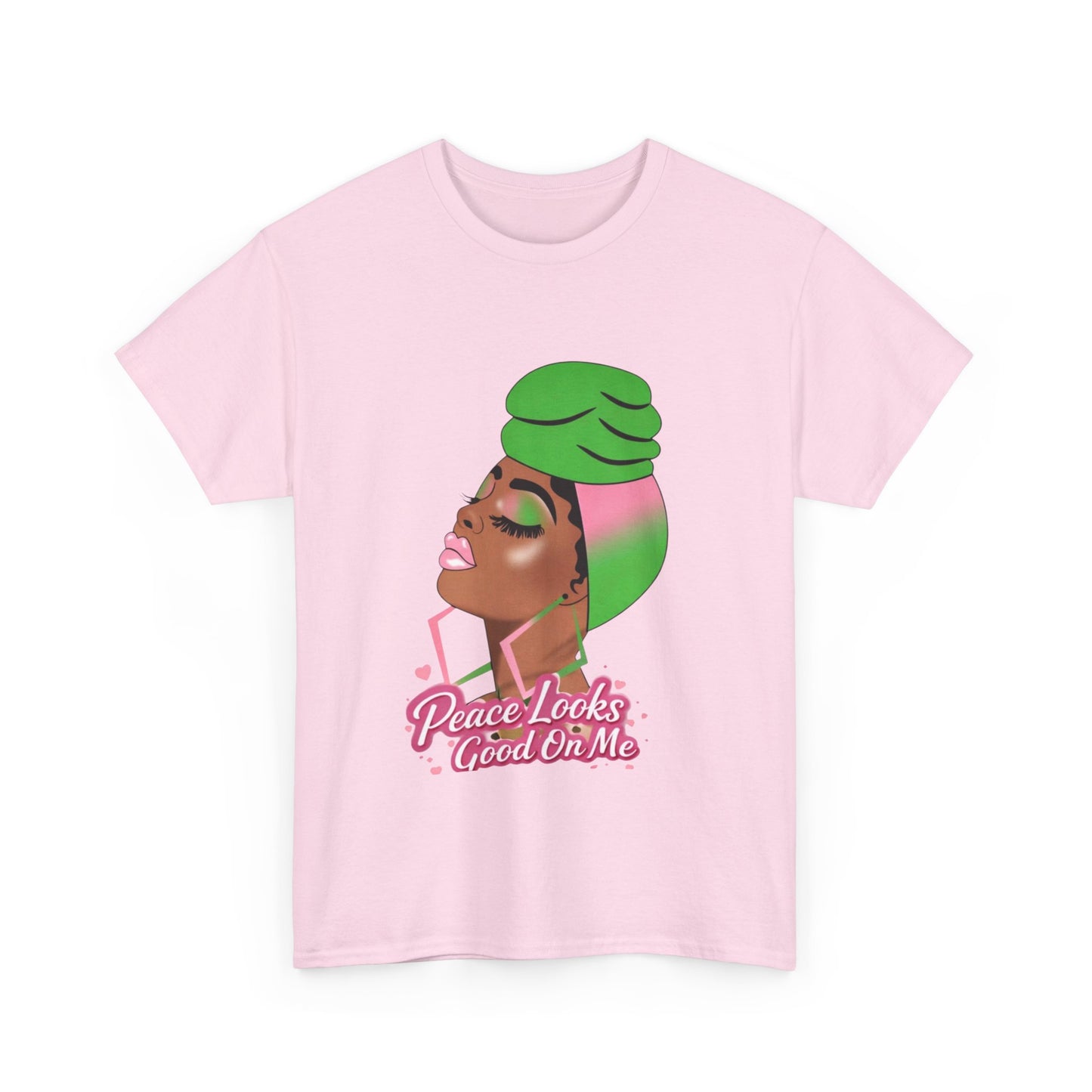 T-Shirt — "Peace Looks Good On Me" African American Woman Graphic Tee
