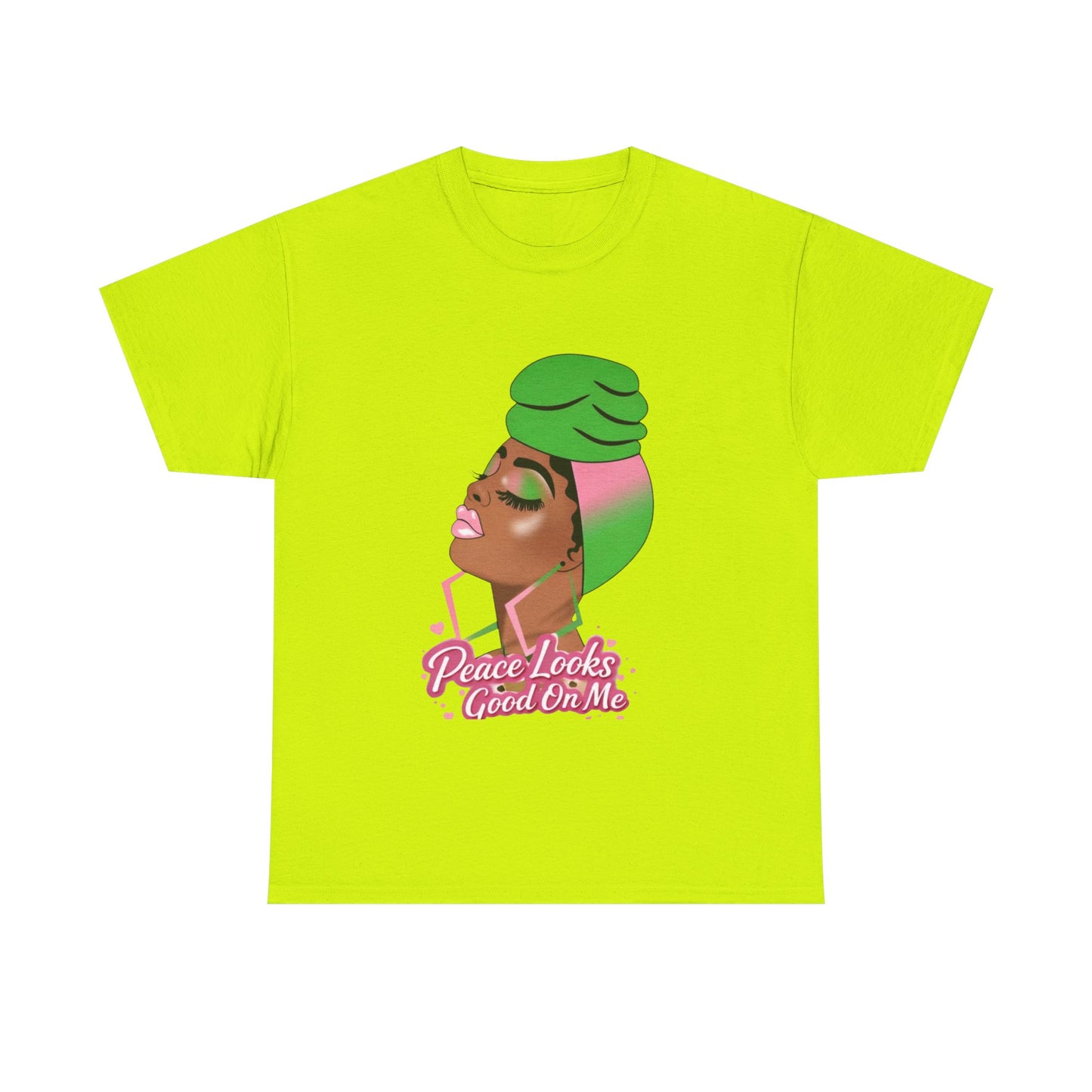 T-Shirt — "Peace Looks Good On Me" African American Woman Graphic Tee