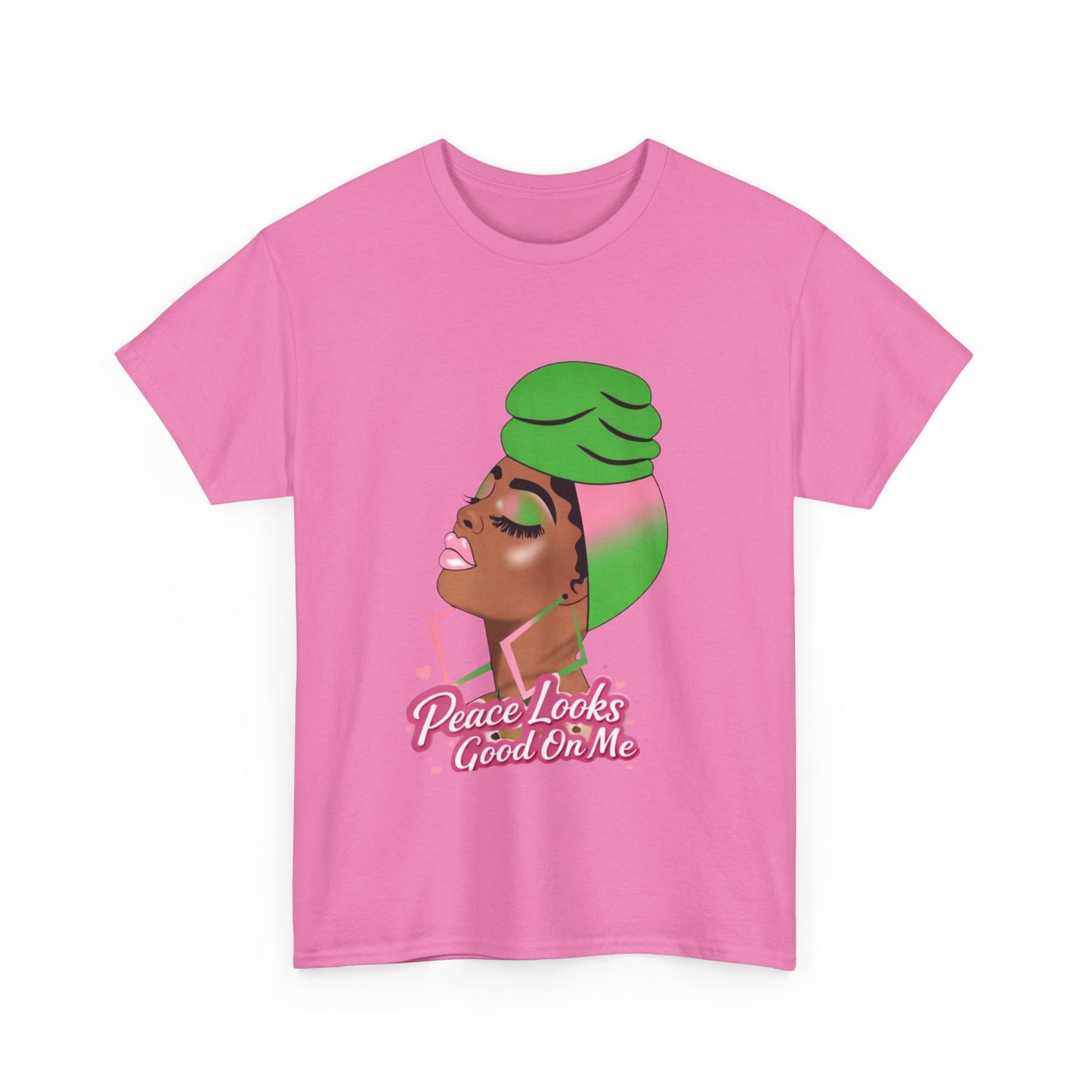 T-Shirt — "Peace Looks Good On Me" African American Woman Graphic Tee