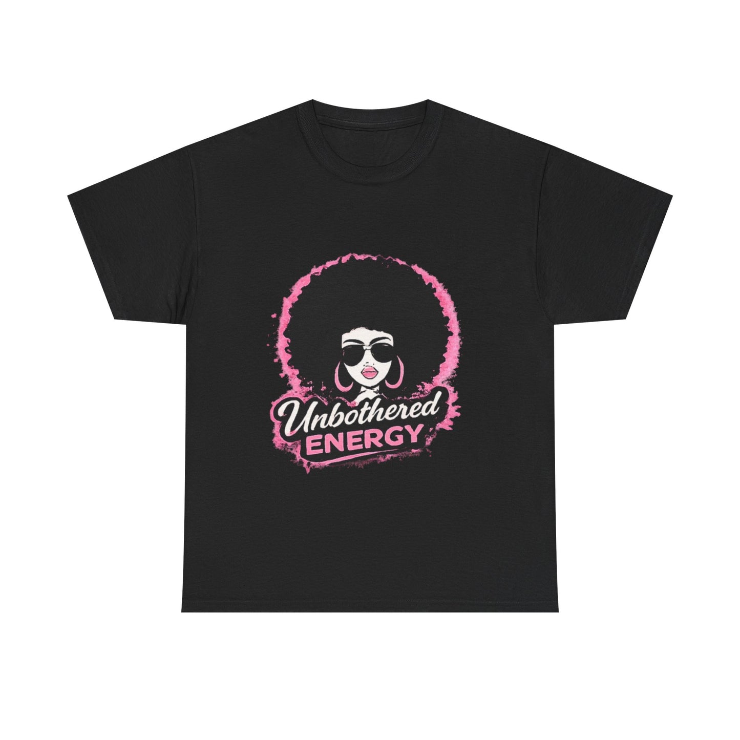 Unbothered Energy T-Shirt — Afro Woman Graphic Tee