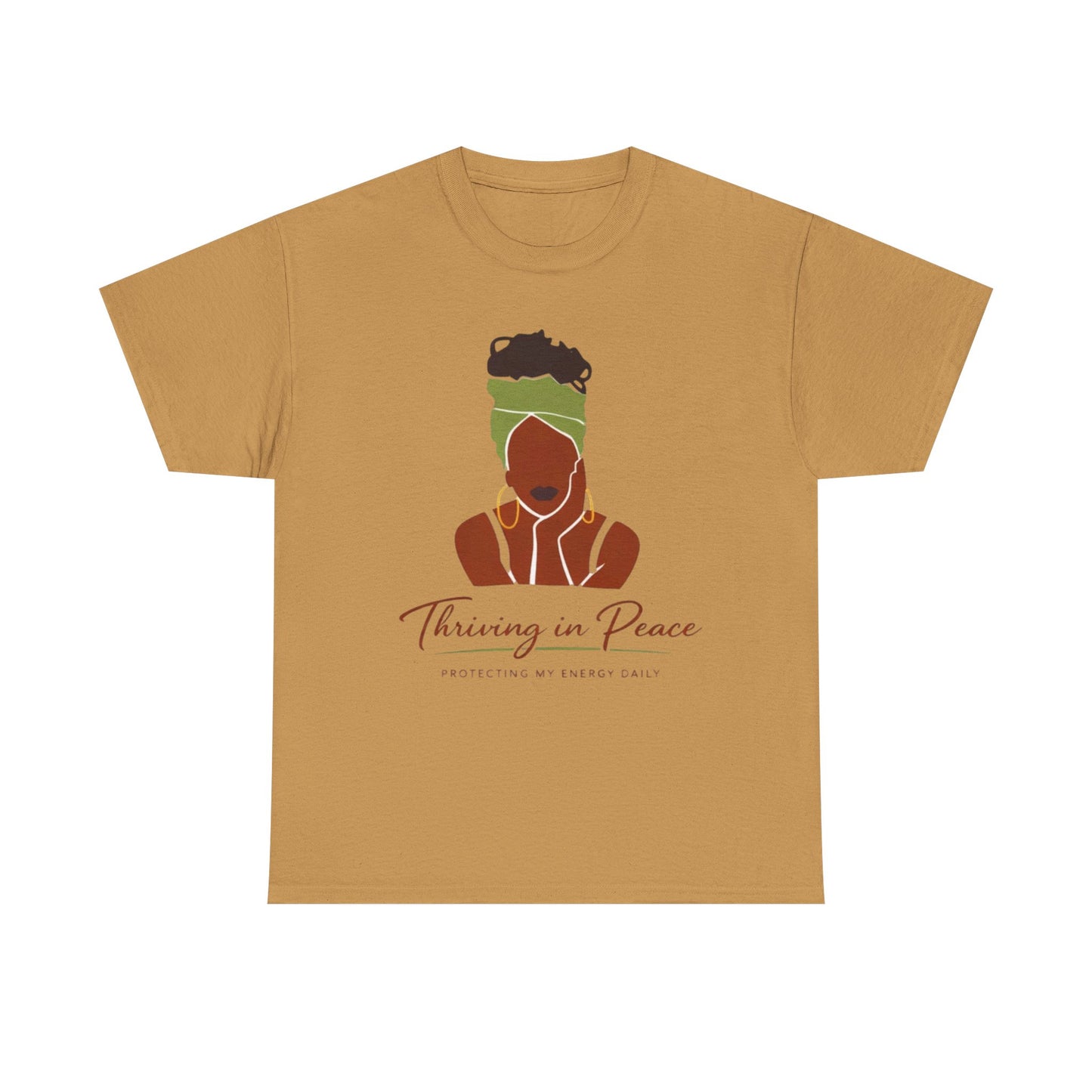 T‑Shirt — "Thriving in Peace" Afrocentric Headwrap Graphic Tee