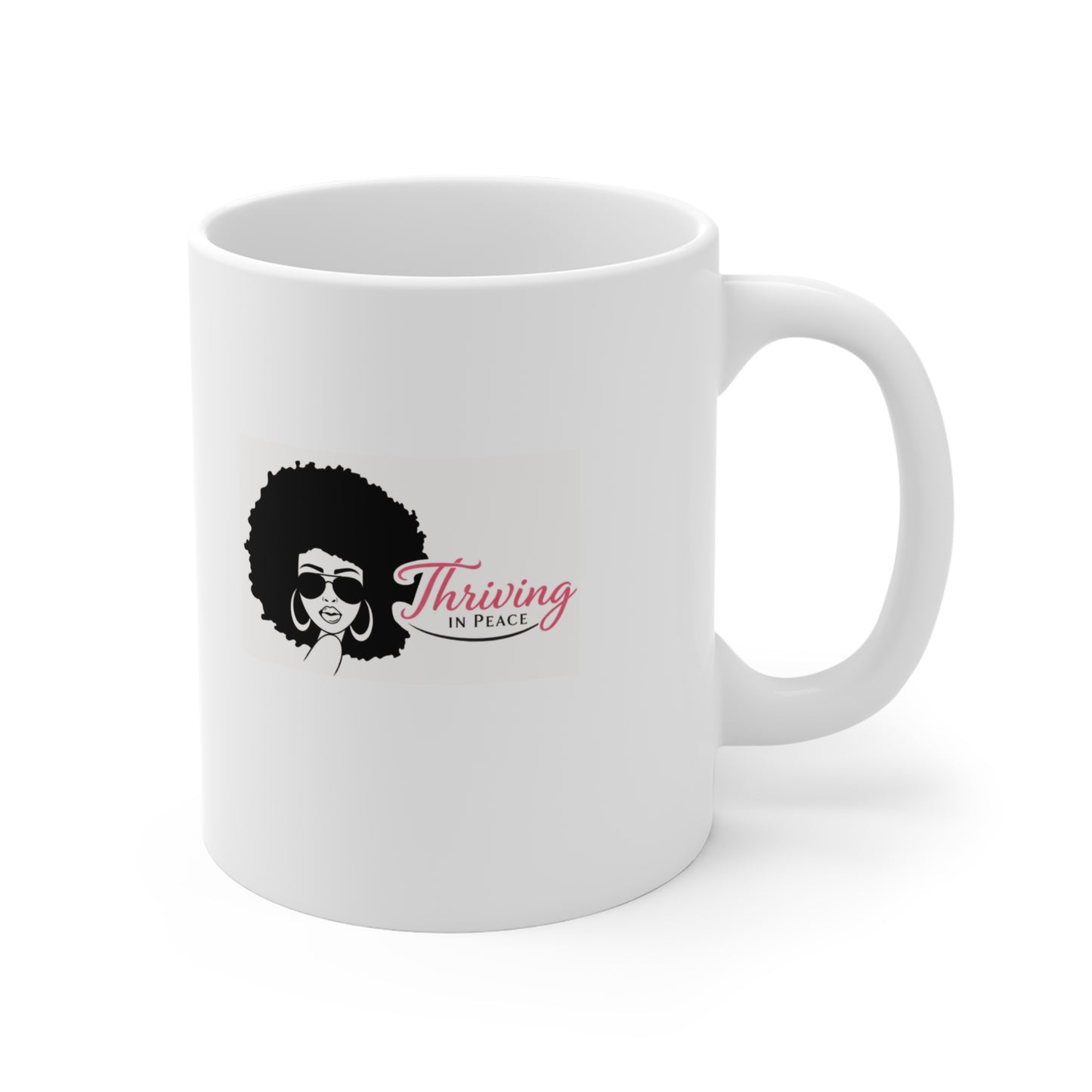 Mug — "Thriving in Peace" Afro Diva Coffee Mug