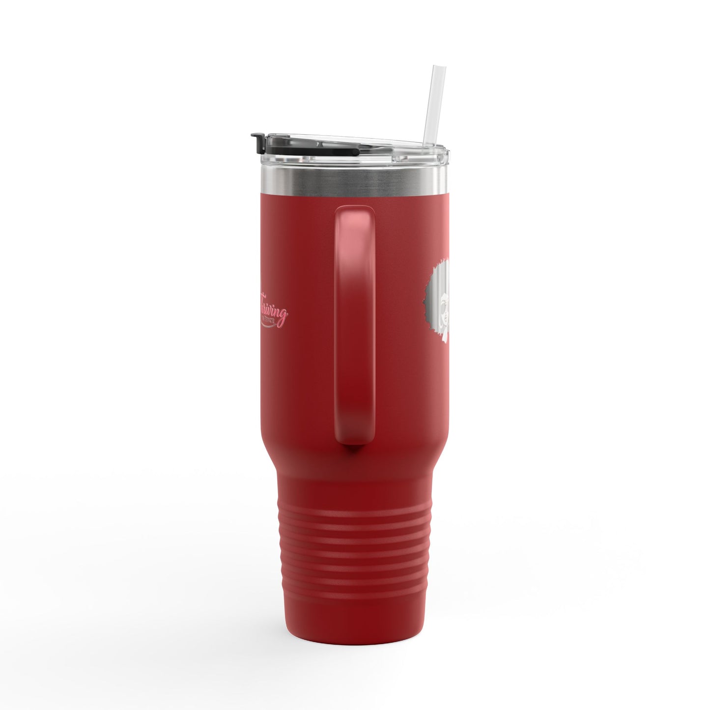 40oz Insulated Travel Mug - Afro Woman Graphic "Thriving" Stylish Coffee Tumbler