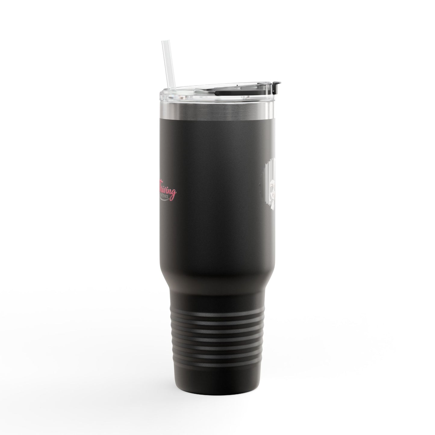 40oz Insulated Travel Mug - Afro Woman Graphic "Thriving" Stylish Coffee Tumbler