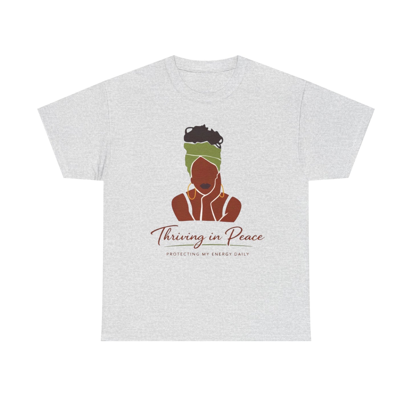 T‑Shirt — "Thriving in Peace" Afrocentric Headwrap Graphic Tee