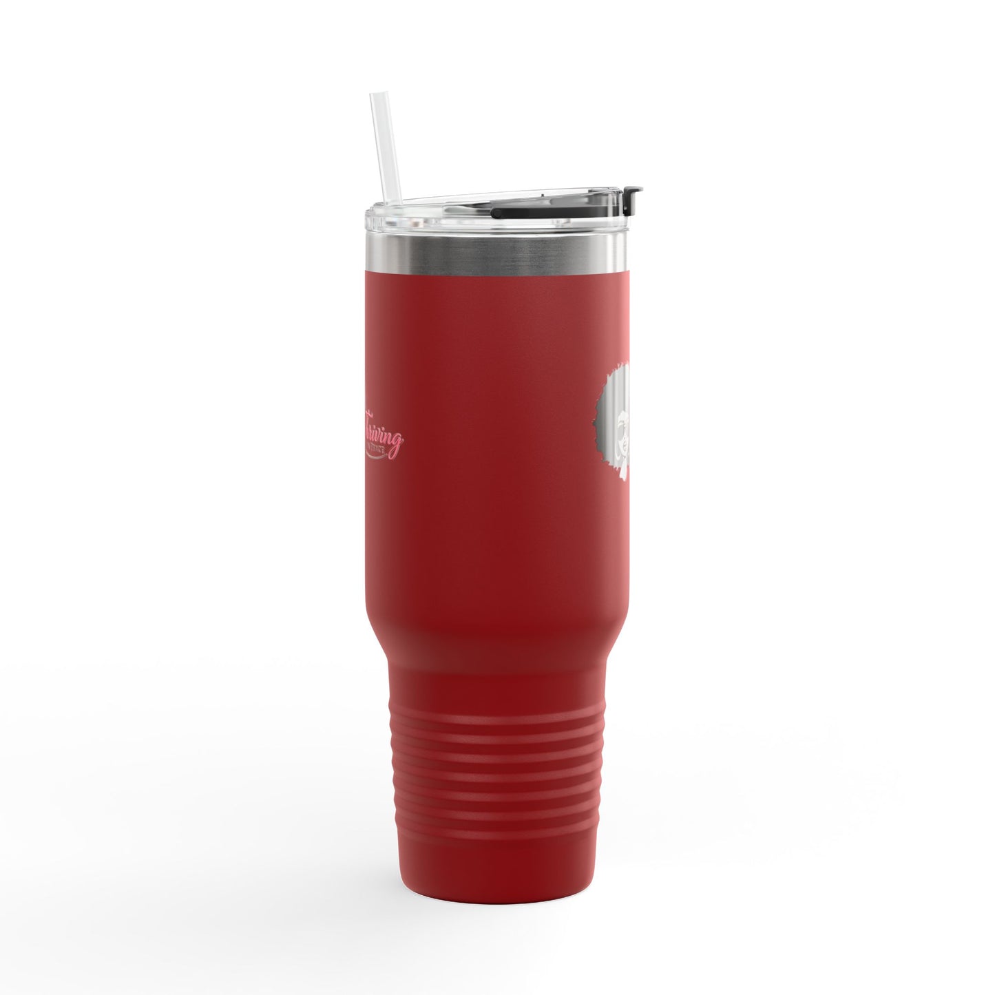 40oz Insulated Travel Mug - Afro Woman Graphic "Thriving" Stylish Coffee Tumbler