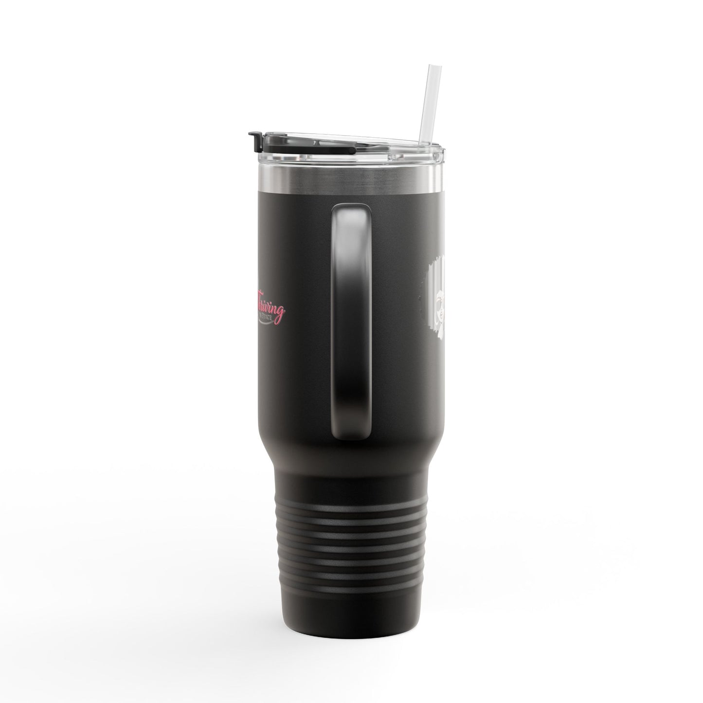 40oz Insulated Travel Mug - Afro Woman Graphic "Thriving" Stylish Coffee Tumbler
