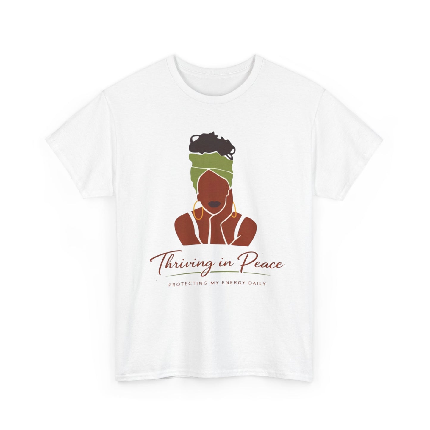 T‑Shirt — "Thriving in Peace" Afrocentric Headwrap Graphic Tee