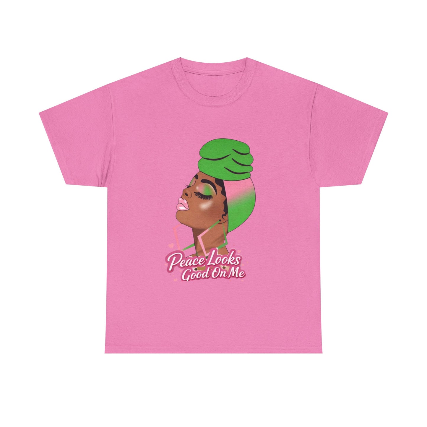 T-Shirt — "Peace Looks Good On Me" African American Woman Graphic Tee