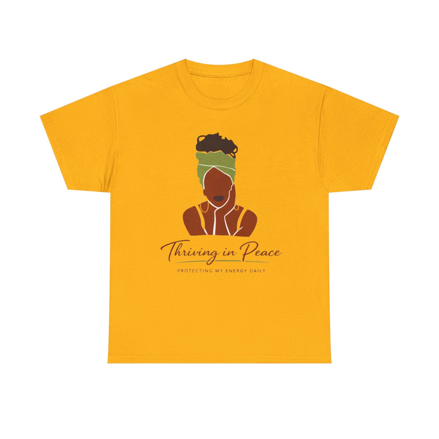 T‑Shirt — "Thriving in Peace" Afrocentric Headwrap Graphic Tee