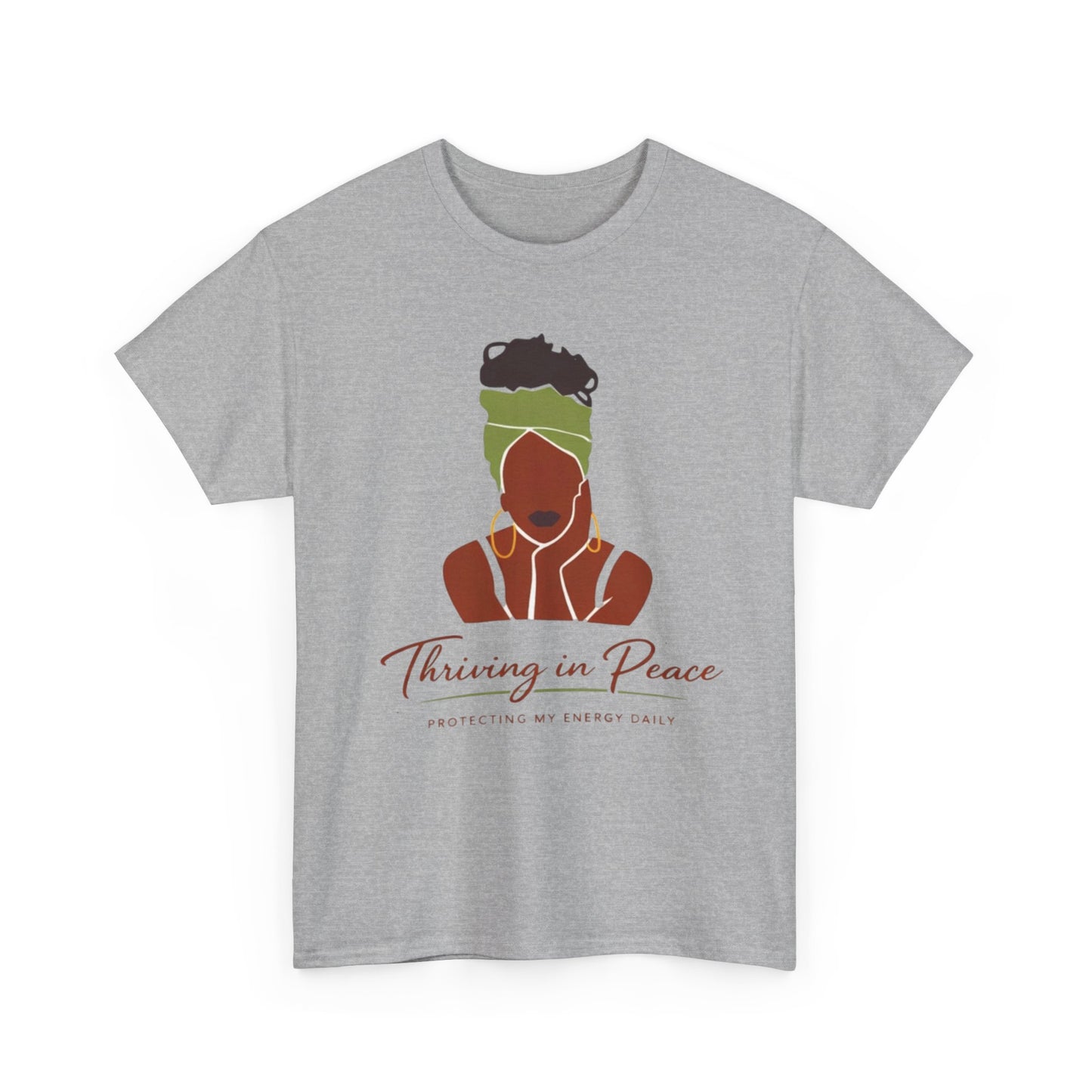 T‑Shirt — "Thriving in Peace" Afrocentric Headwrap Graphic Tee