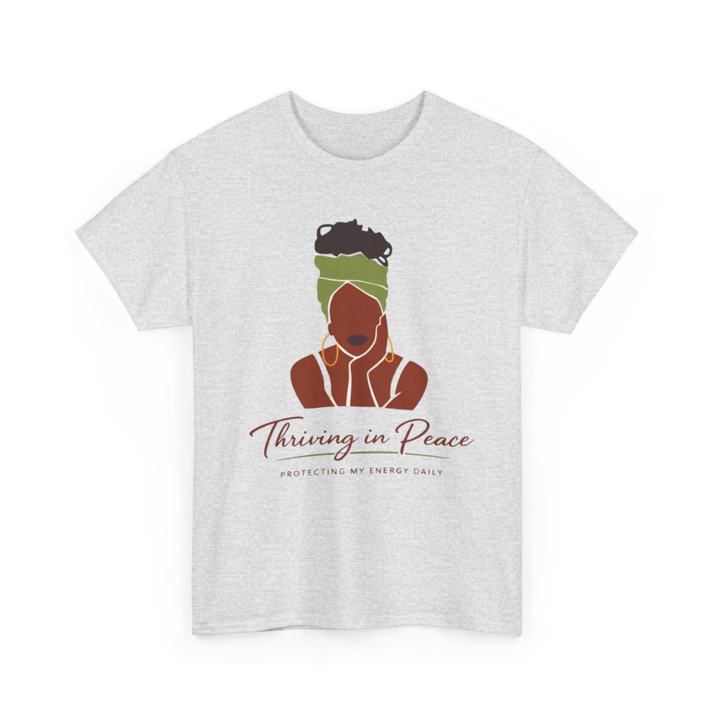 T‑Shirt — "Thriving in Peace" Afrocentric Headwrap Graphic Tee