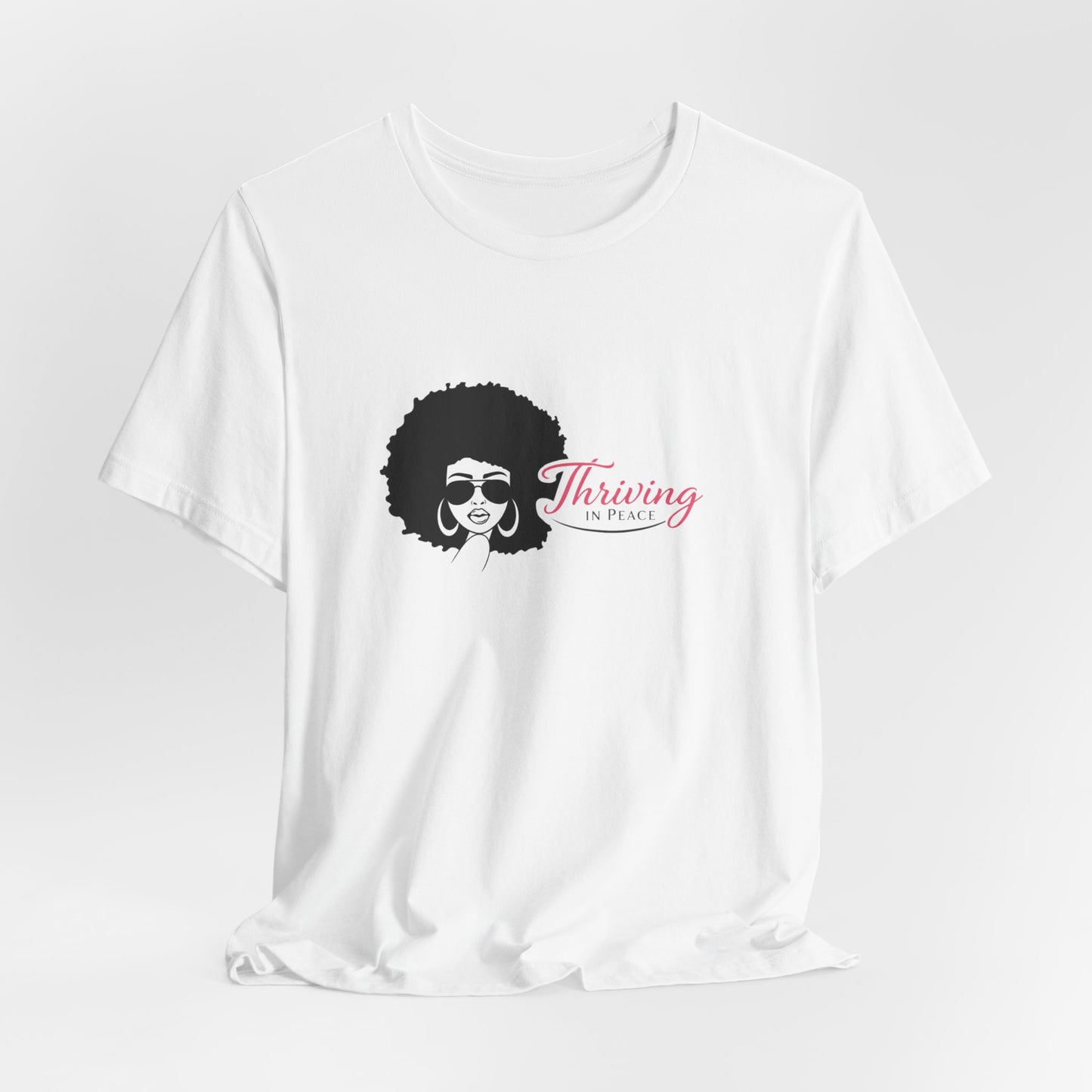 Thriving in Faith T-Shirt – Afro Woman Graphic Faith Tee