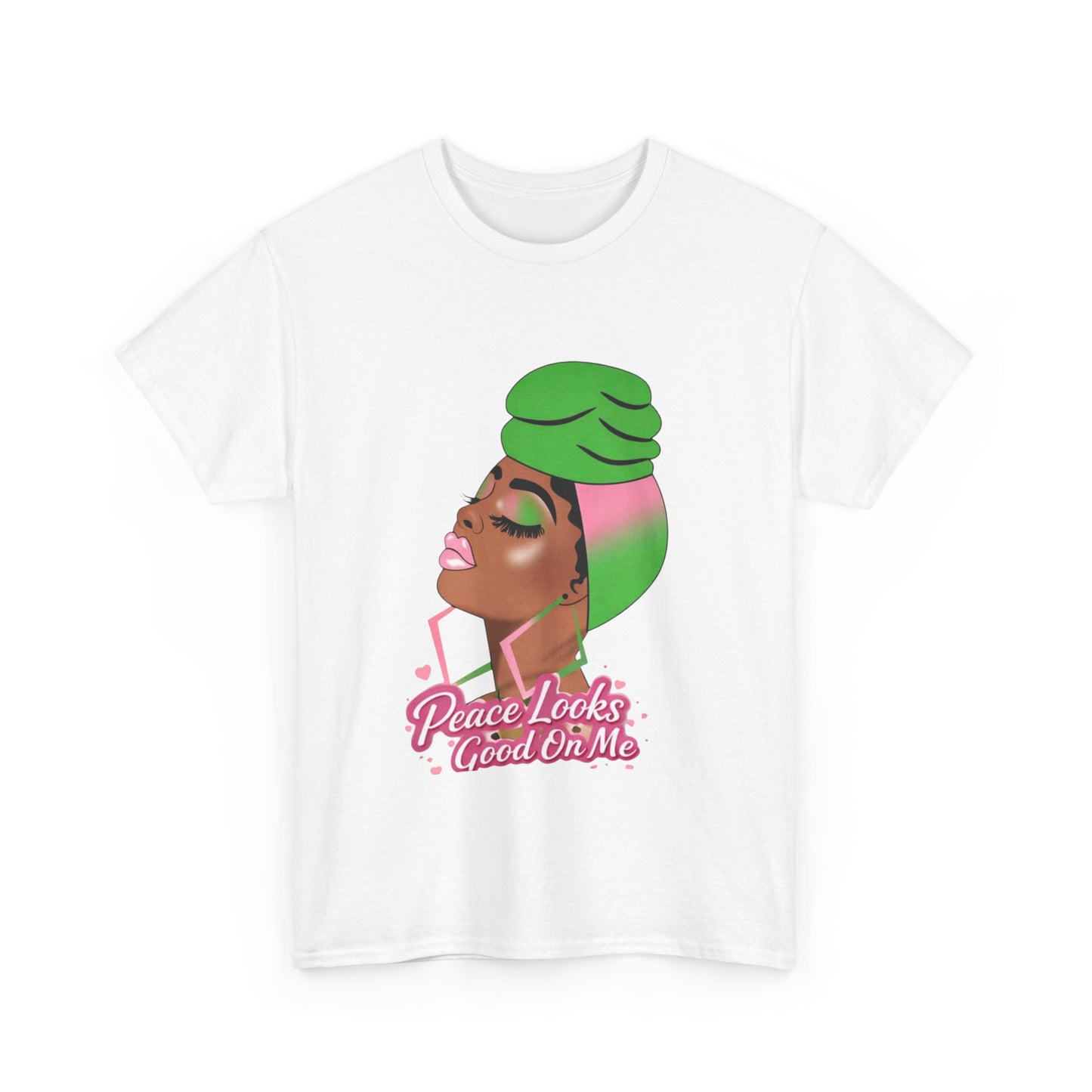T-Shirt — "Peace Looks Good On Me" African American Woman Graphic Tee