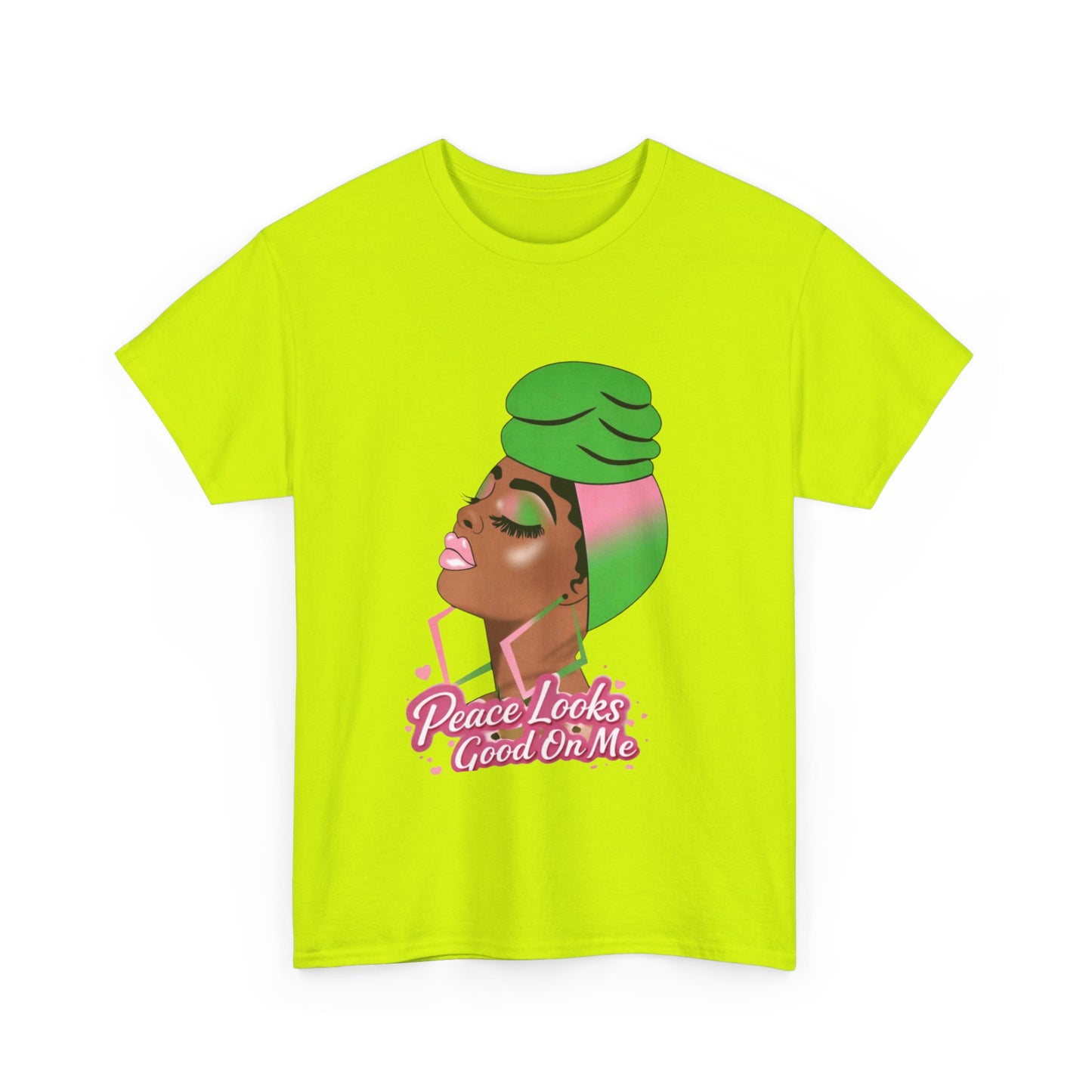 T-Shirt — "Peace Looks Good On Me" African American Woman Graphic Tee