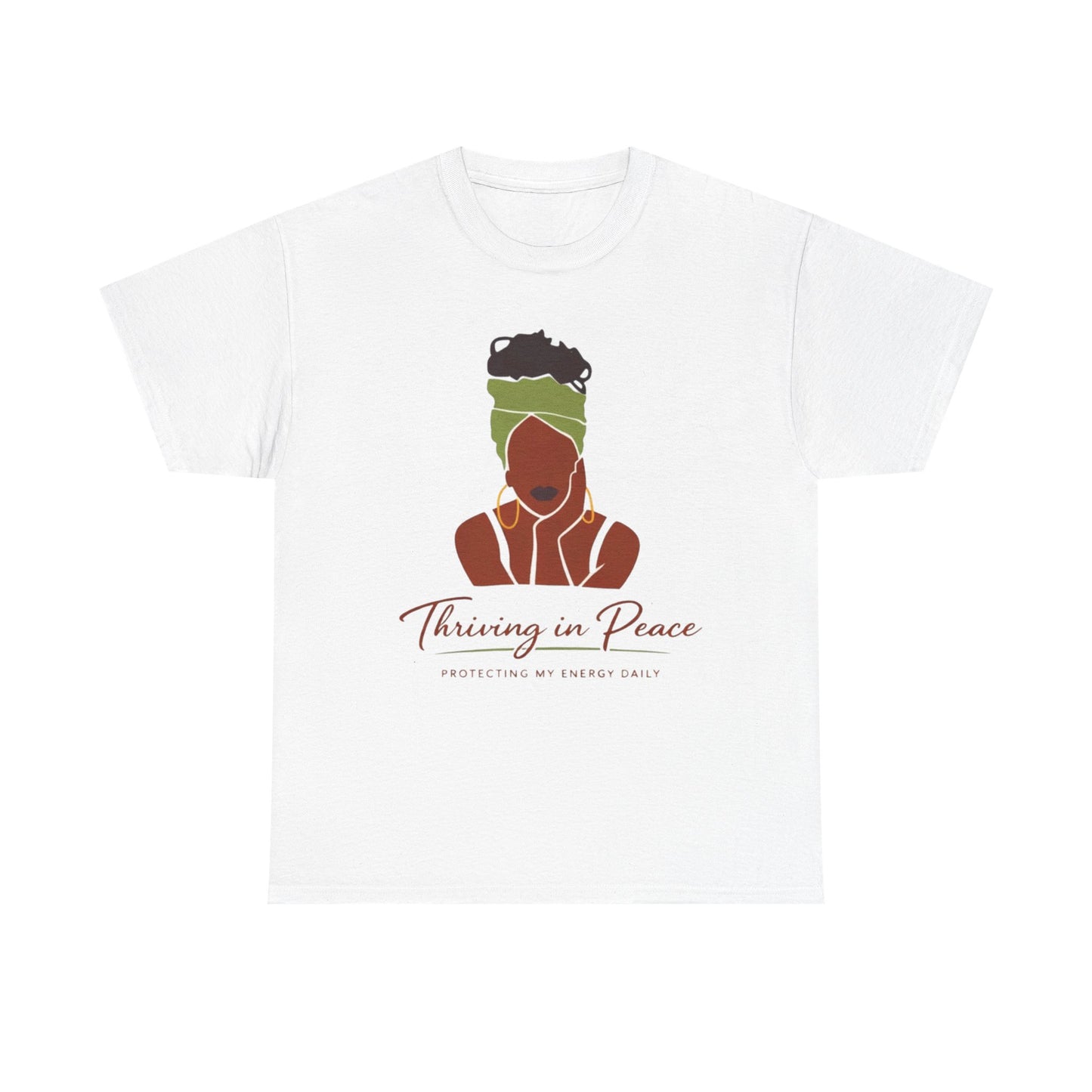 T‑Shirt — "Thriving in Peace" Afrocentric Headwrap Graphic Tee