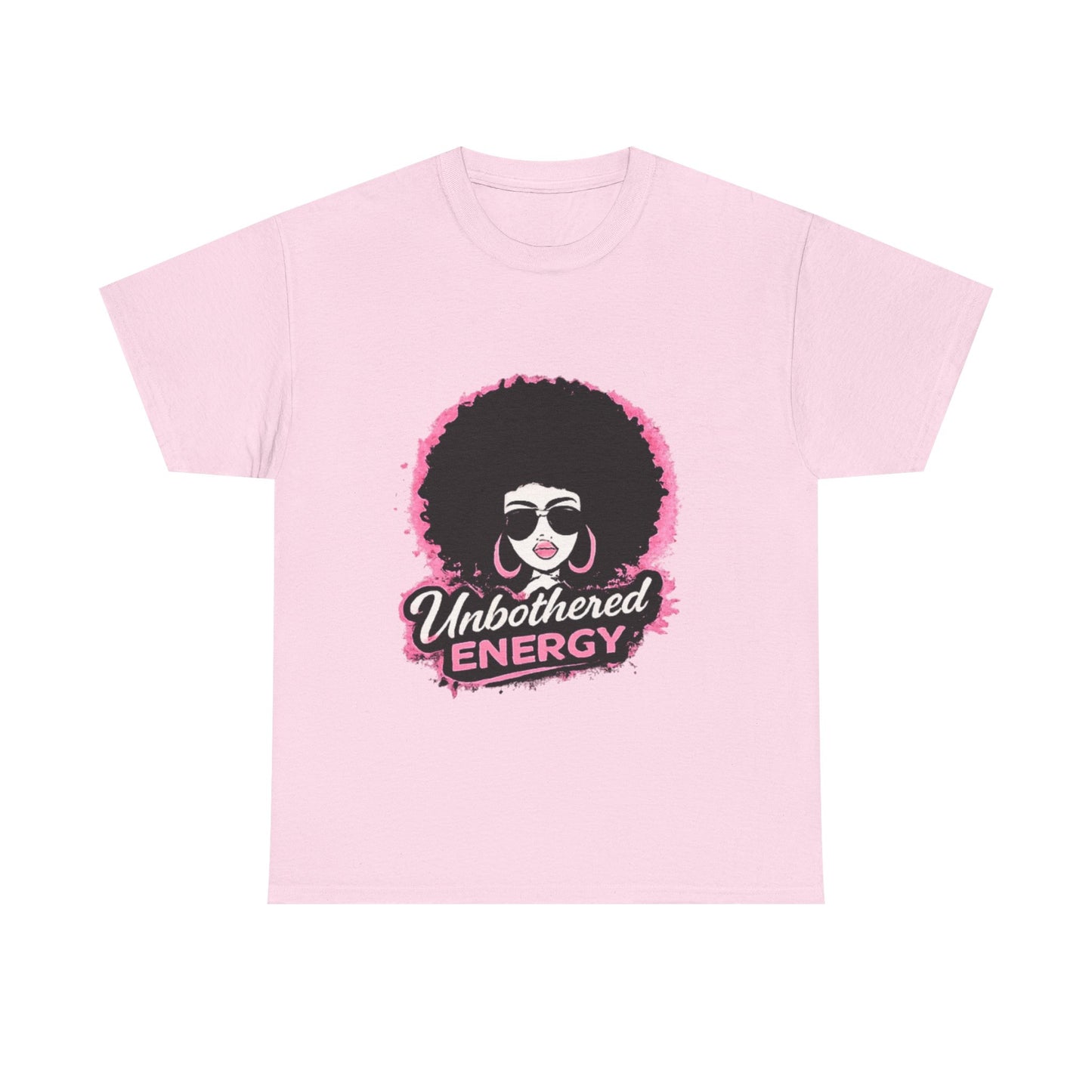 Unbothered Energy T-Shirt — Afro Woman Graphic Tee