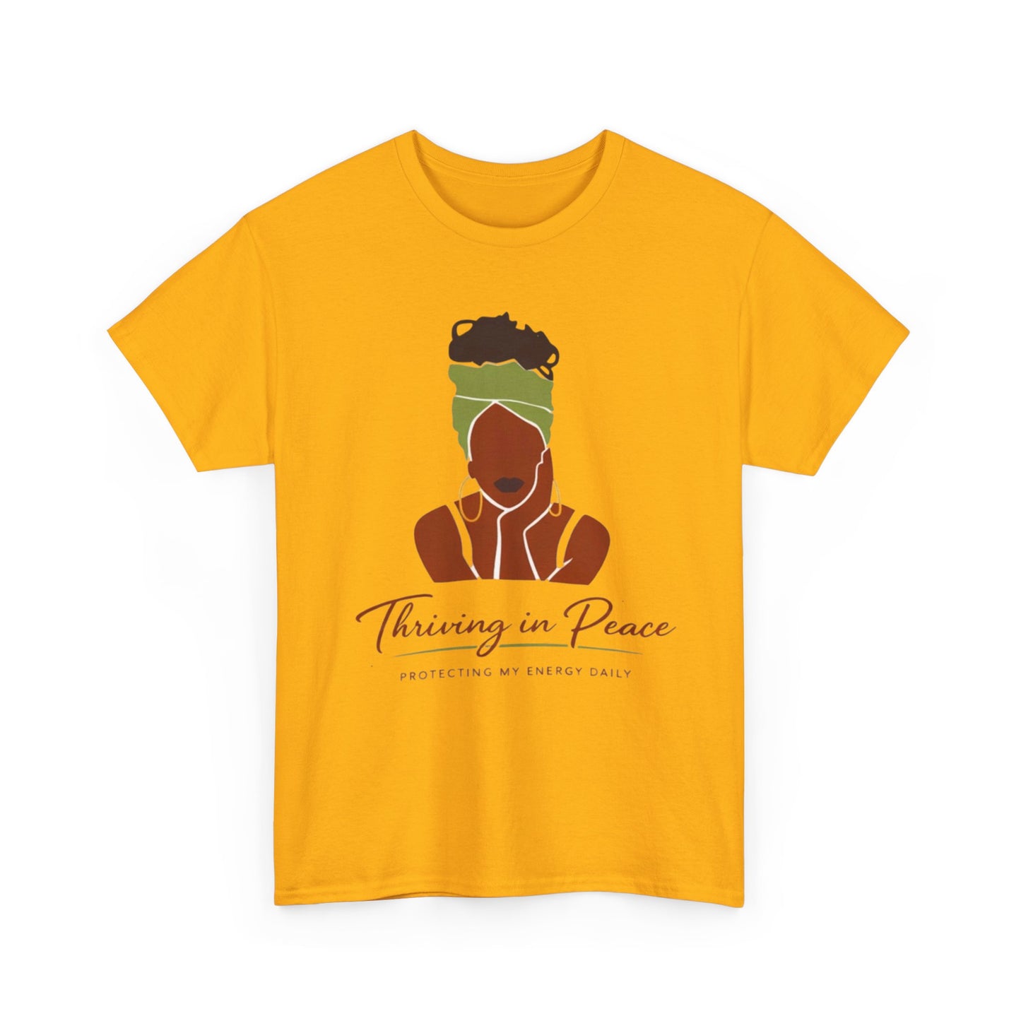 T‑Shirt — "Thriving in Peace" Afrocentric Headwrap Graphic Tee