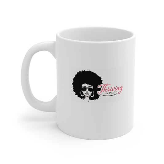 Mug — "Thriving in Peace" Afro Diva Coffee Mug