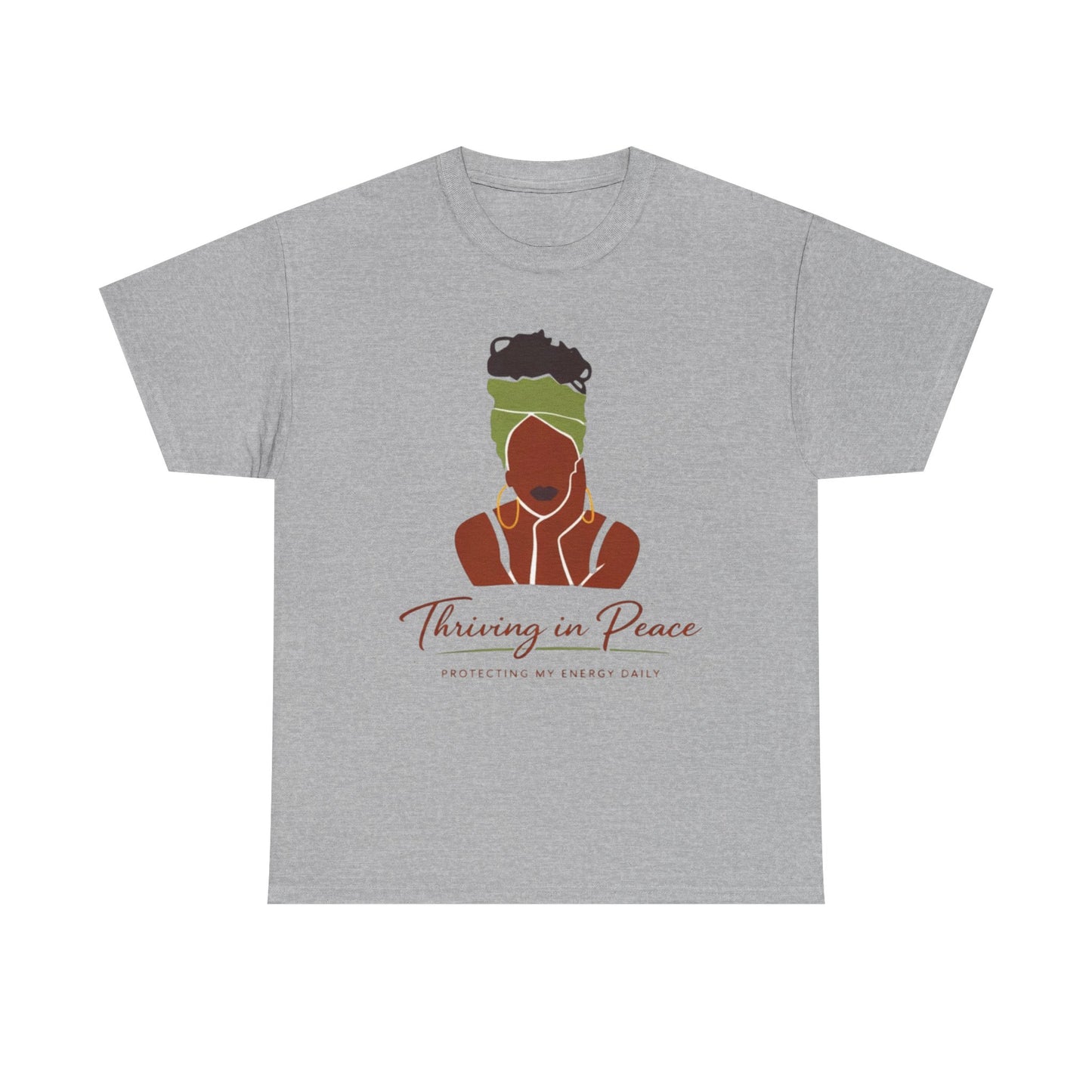 T‑Shirt — "Thriving in Peace" Afrocentric Headwrap Graphic Tee