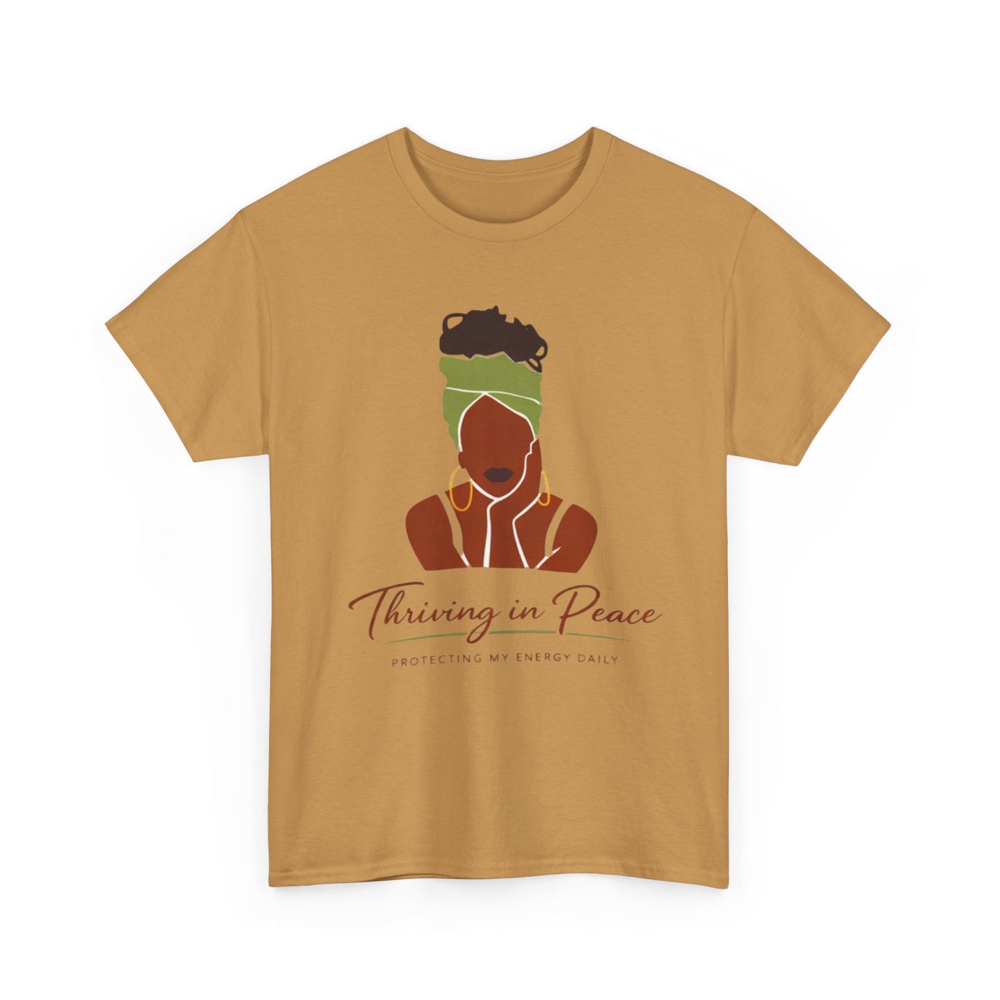 T‑Shirt — "Thriving in Peace" Afrocentric Headwrap Graphic Tee